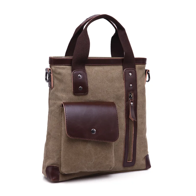 canvas handbags with leather trim