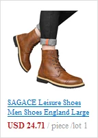 SAGACE PU Leather Boots Men Winter Shoes Warm Shoes Fashion Zipper Booties Mens Ankle Boots Black Booties Plus Size 1031