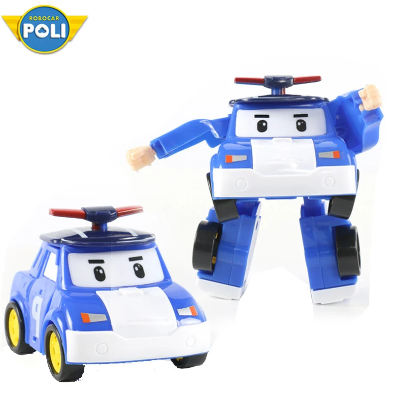 ROBOCAR POLI Полицейская машина 2 в 1 деформационная Игрушечная машина Строительные блоки совместимы с большими частицами тележка игрушка для путешествий