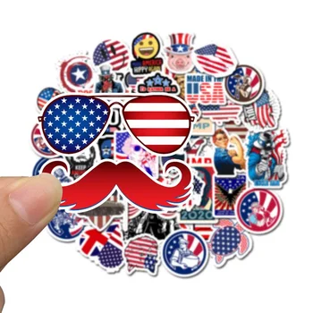 

American Trump National Flag Funny Stickers For Laptop Car Pad Luggage Phone Bicycle Waterproof Craft Sticker