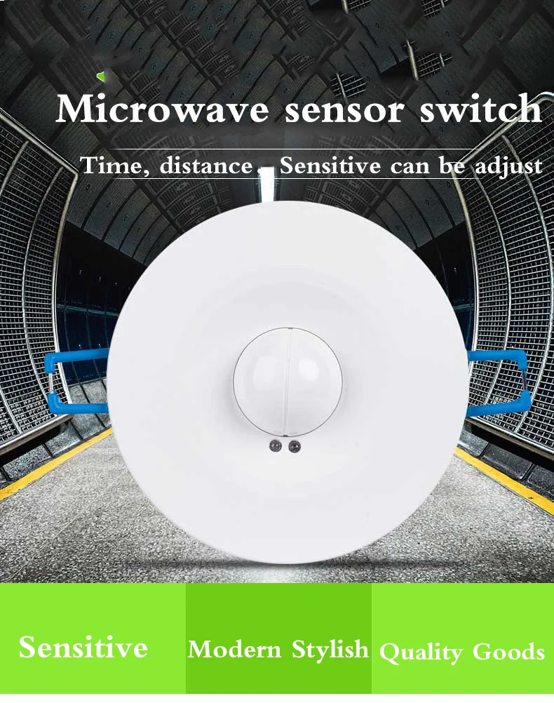 Accuracy Dialing Microwave Radar Embedded Ceiling Human Sensing Switch Hotel Engineering Switch Sensor free shipping CM090 (7)