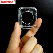 Мягкий чехол для часов из ТПУ для Apple Watch, защитный чехол-бампер, 40 мм, 44 мм, 38 мм, 42 мм, крепкий чехол для Apple Watch, аксессуары для часов