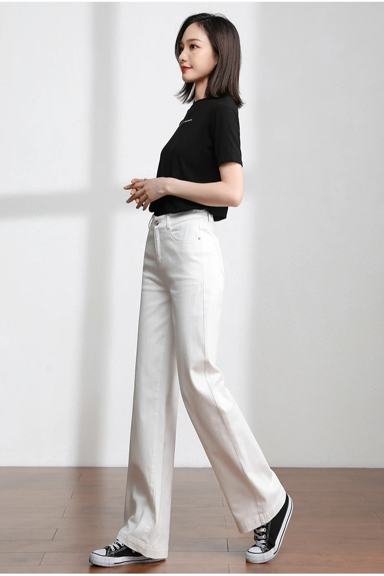 jeans women new spring and autumn Middle-aged mother office lady cotton stretch female women brand straight embroidery jeans clothes jeans women