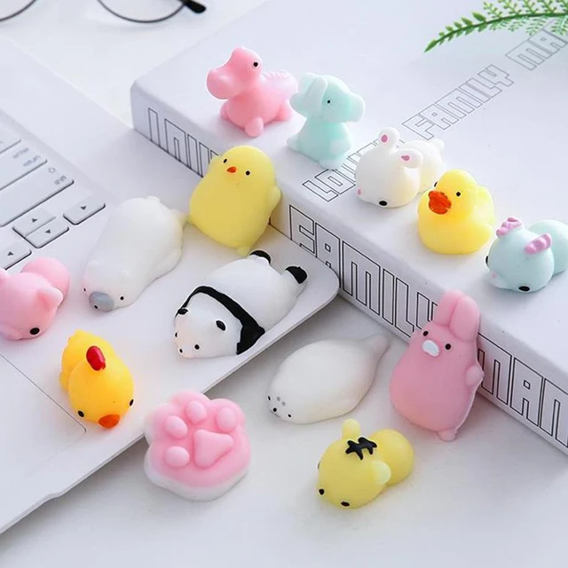 1pcs Kawaii Squishy Toy Mini Squeeze cat Cute small animals Stress Hand mochi rabbit Fidget Toys for Kids Adults Figet 3