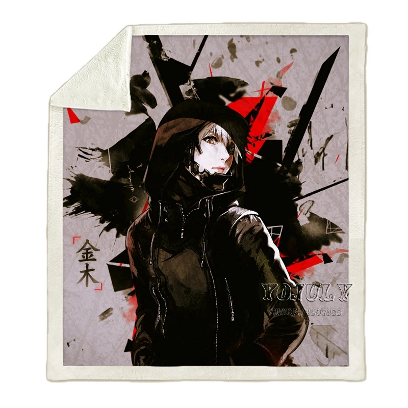 3 YOJULY одежда с надписью «Tokyo Ghoul Harajuku Пижама для детей и взрослых, Объёмный рисунок(3D-принт) одеяло диван Стёганое одеяло Дорожный Чехол постельного белья в стиле «хип-хоп» с рисунком из аниме фирменный магазин-аутлет K31 - Цвет: 3