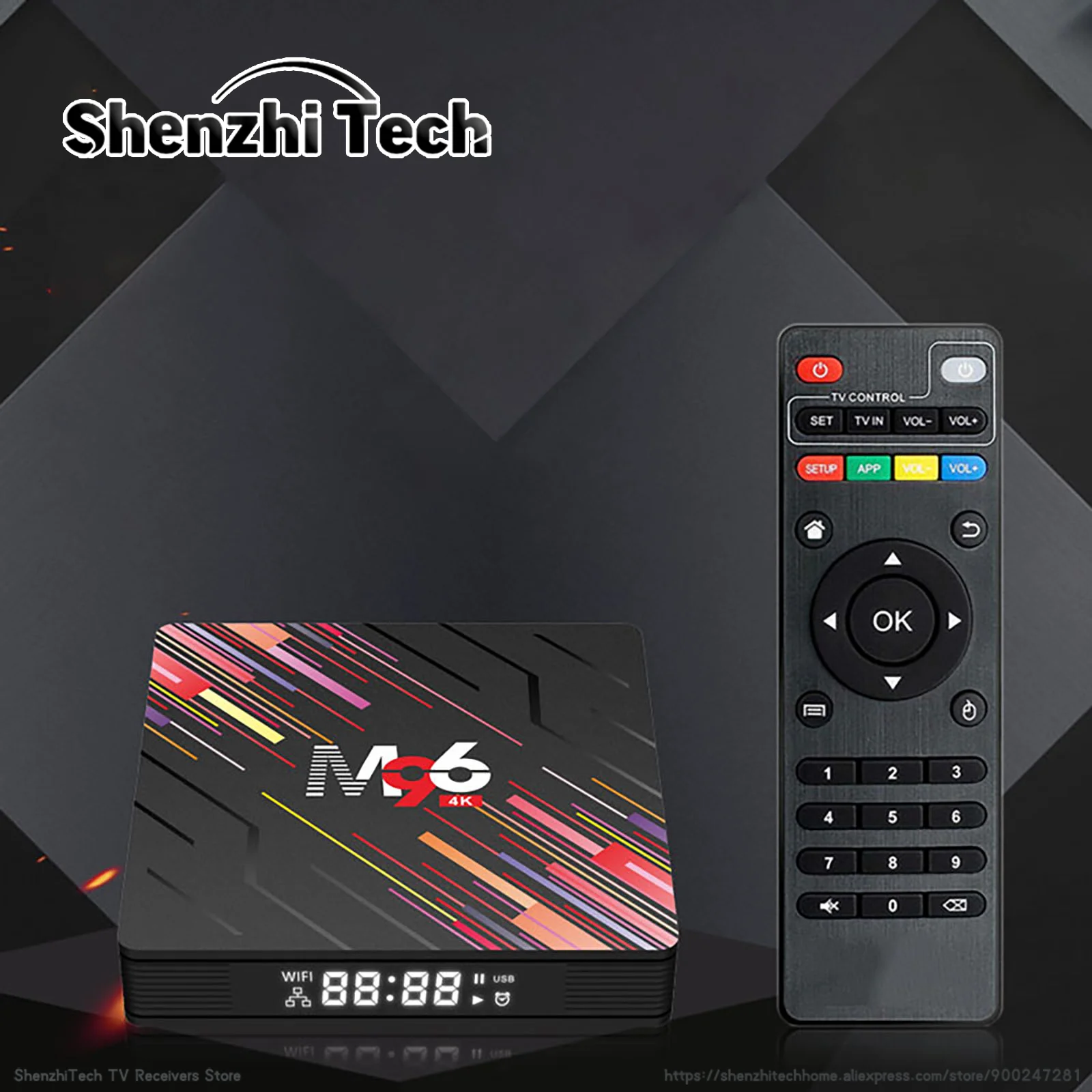 M96 3318 4K ТВ Box Android 10 с 4 ядра WI-FI Гб Оперативная память 64 Встроенная Smart Декодер