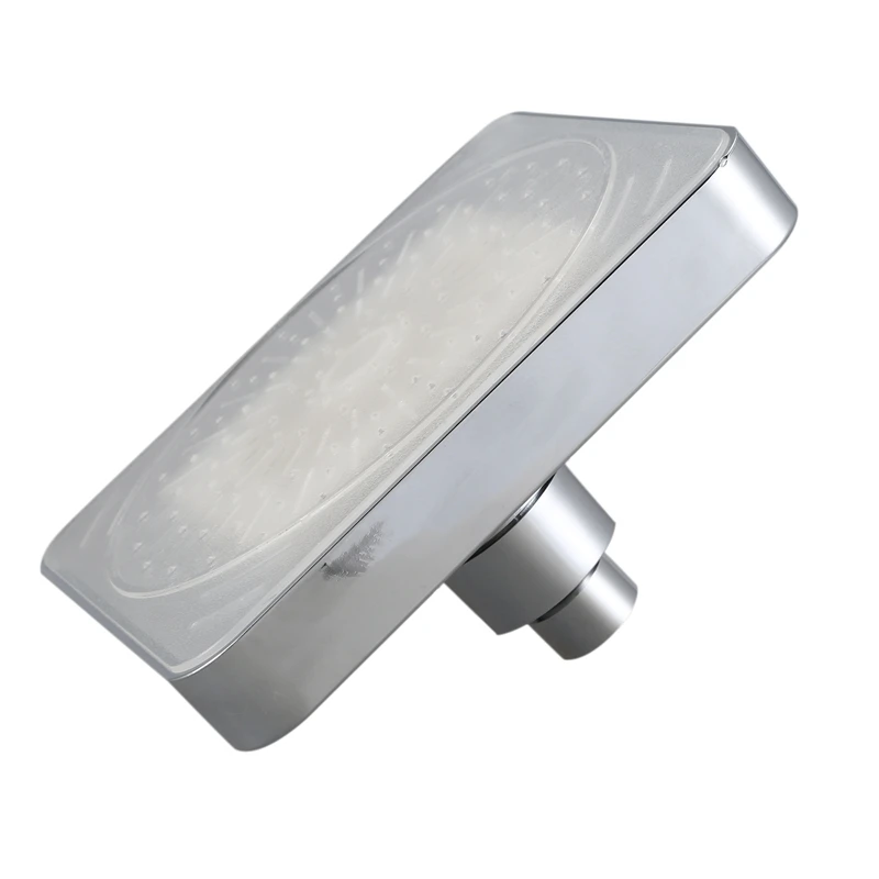 Buy 6 Inches 7 Color LED Romantic Light Shower Head Home Bathroom Rainfall Shower Head Plating Handing Fit for Water Shower Bathroom