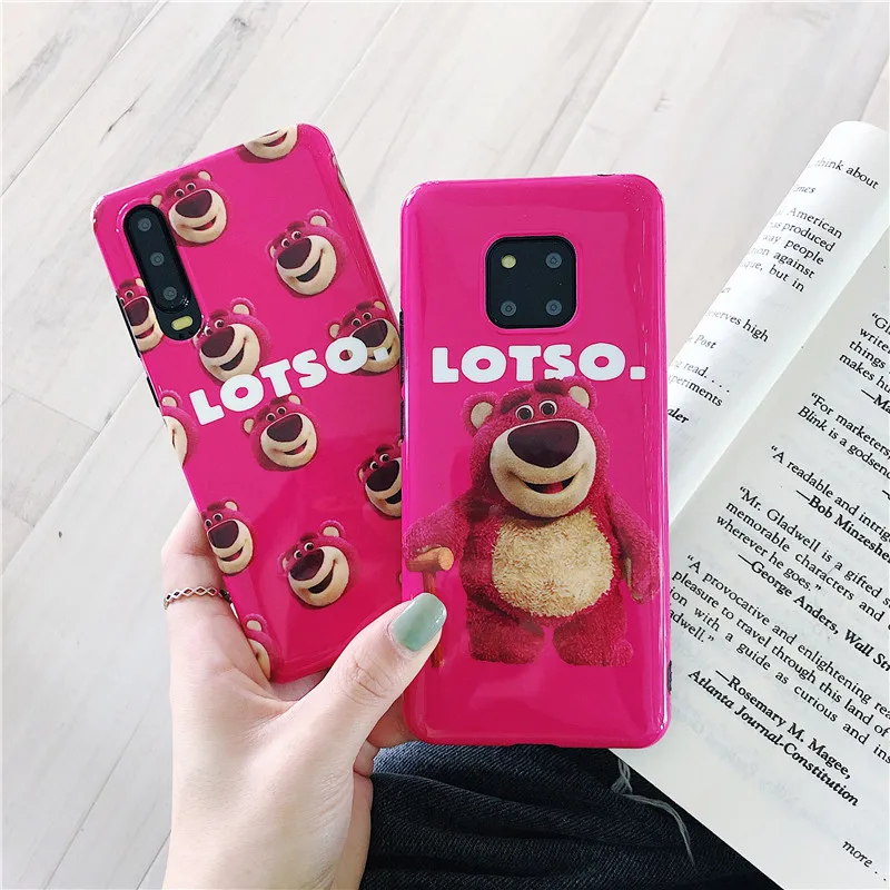 

Lotso Huggin Bear Case Honor 10 20 Pro 20i Glossy IMD Silicone TPU Cover for Huawei P20 P30 Mate 20Pro Nova 2s 3 3i 4 5 Pro Capa