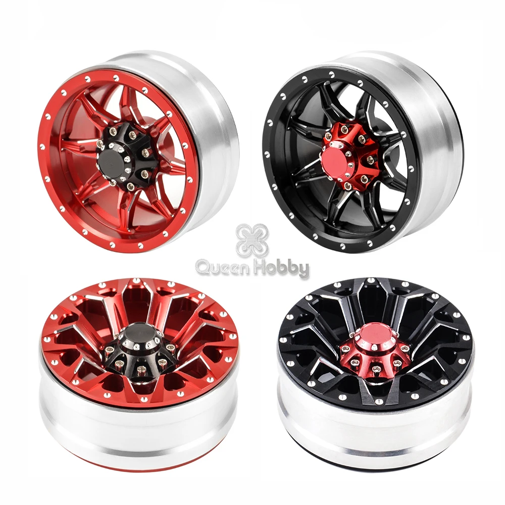 

4PCS RC Rock Crawler Metal Wheel Rim 1.9 Inch BEADLOCK for 1/10 Axial SCX10 90046 90047 TAMIYA CC01 D90 D110 TF2 TRX-4 S119