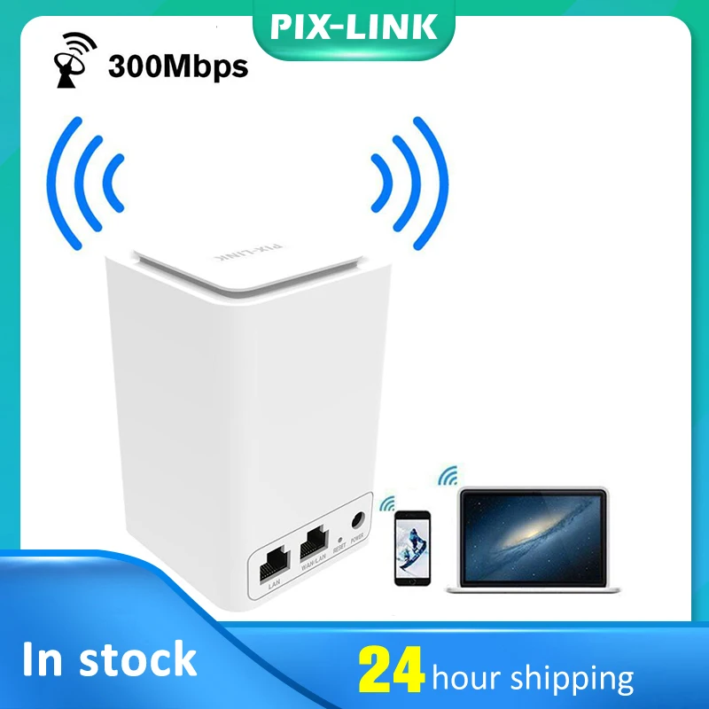 

Мини-маршрутизатор PIXLINK, 300 Мбит/с, 1WAN + 1LAN, RJ45