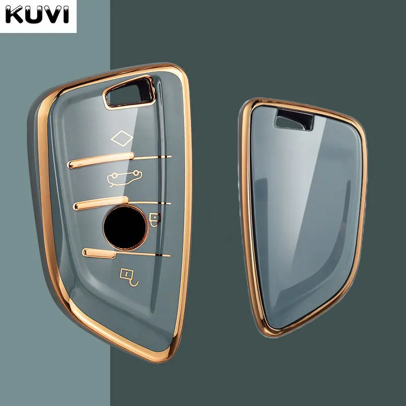 TPU 자동차 원격 키 케이스 BMW X1 X3 X5 X6 X7 1/3/5/6/7 시리즈 G30 G20 G32 G11 F20 Z4 F48 F39 G01 G02 F15 F16 G07