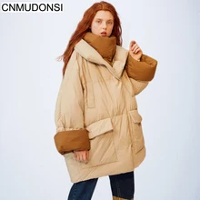 CNMUDONSI/Новинка года; Модные женские куртки; свободная парка; теплые зимние женские пальто; повседневные утепленные парки; женские пуховики; большие размеры