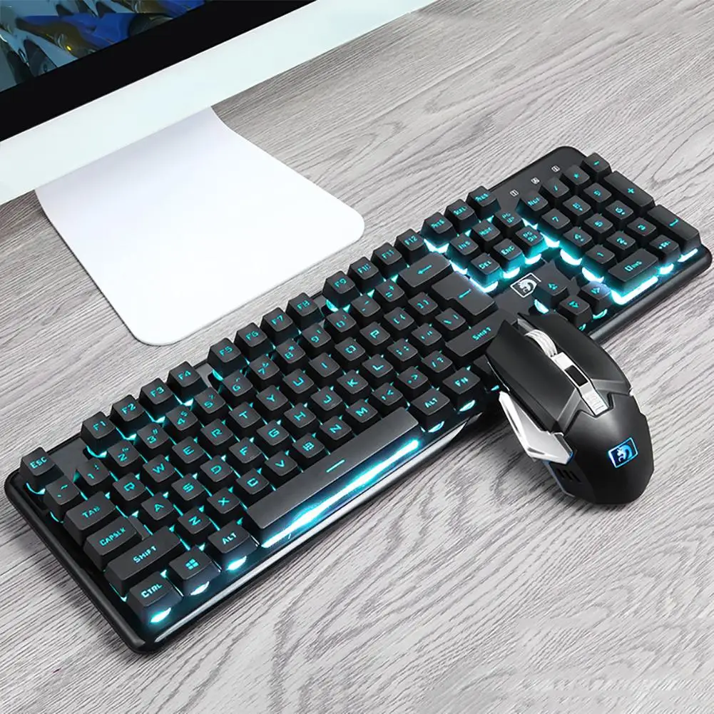jogos rainbow backlight usb ergonômico mecânico teclado