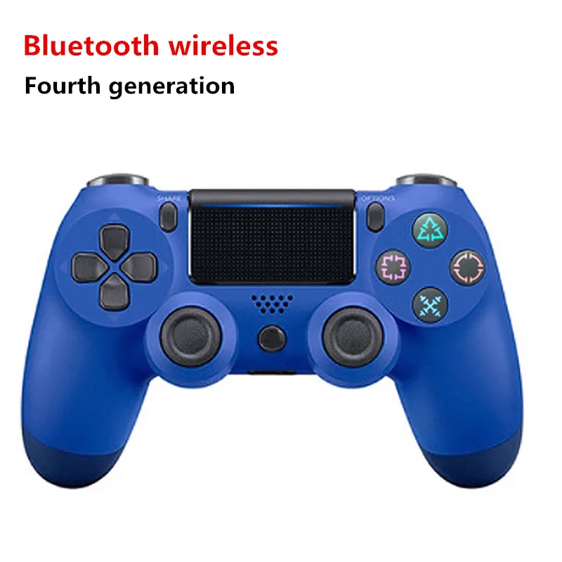 Проводный джойстик для PS4 с Bluetooth/USB четвёртого поколения, контроллер для Dualshock 4 для PS4, контроллер для playstation 4 - Цвет: blue