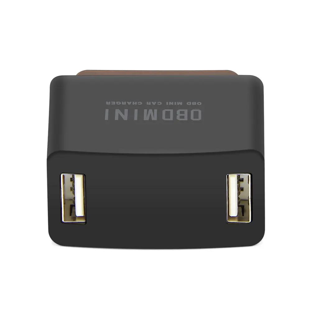No LED Version OBD2 автомобиля Зарядное устройство прочного АБС-пластика с OBD двойное мини-usb-зарядное Зарядное устройство гнездо для детей возрастом от 12/24V гнездо автомобильного зарядного устройства obd2 интерфейс аксессуары Горячая Распродажа - Цвет: No LED Version
