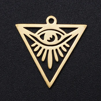 

5pcs/lot Stainless Steel Devil Eye Charm Pendant Wholesale Never Tarnish Jewelry Making Charms Top Quality