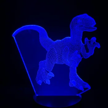 

3d Lamp Tyrannosaurus Rex Dinosaur Bedroom for Movie Fans Decoration Jurassic Park Visualization Atmosphere Led Night Light