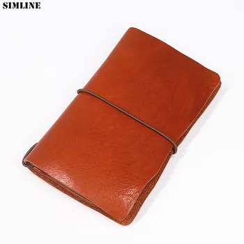 

Genuine Leather Wallet Men Vintage Handmade Mens Long Handbook Travel Wallets Clutch Bag With Card Holder Cellphone Coin Pocket