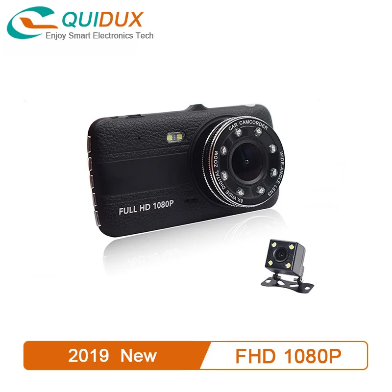 

Quidux 4.0 Inch IPS Screen FHD 1080P Car DVR With Rear View Camera Drive Recorder Auto Registrars Vehicle Dashcam