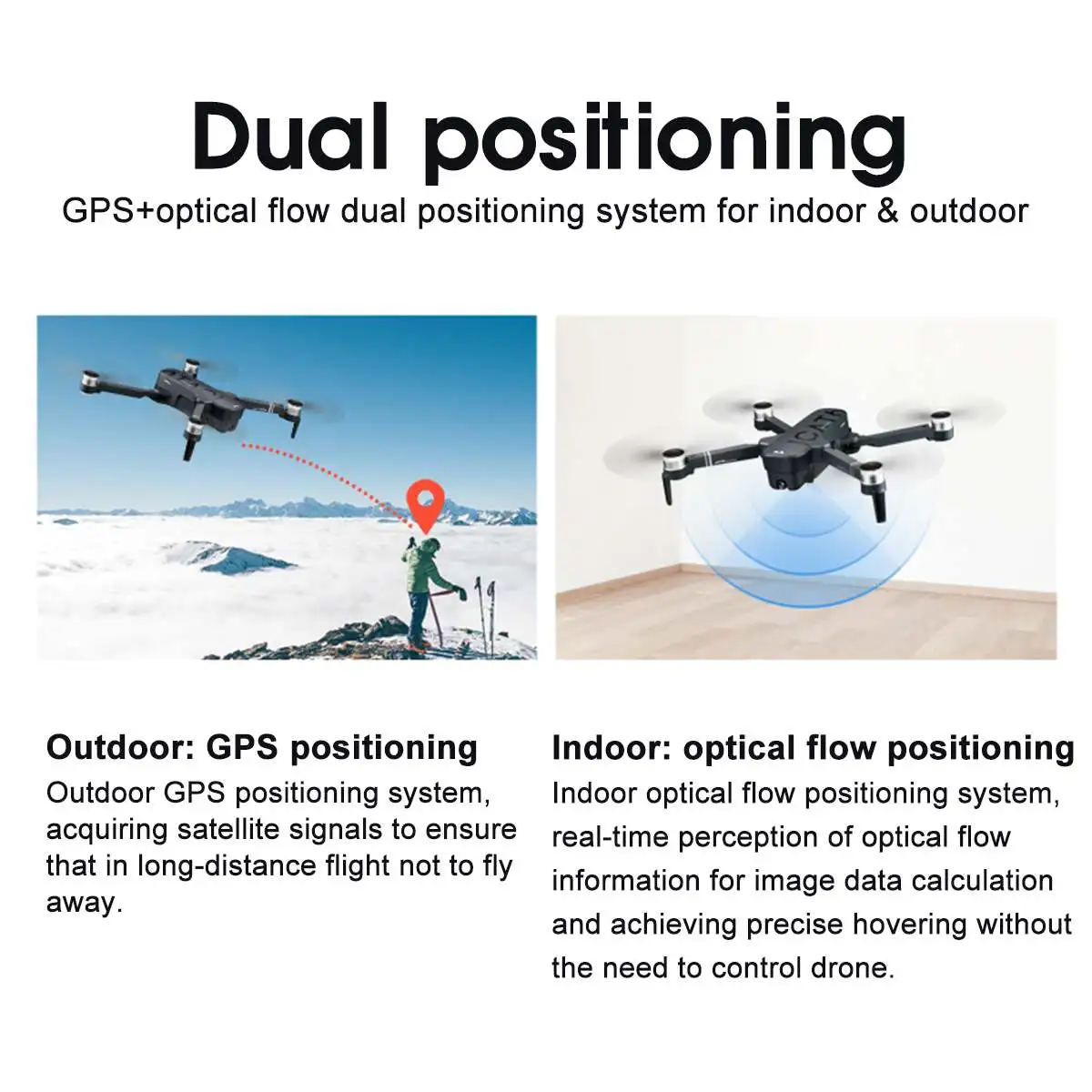 4K HD Wirless Camera Drone Rotating Camera Quadcopter Aerial Photography RC Helicopter With GPS Positioning Route Plan Fuction