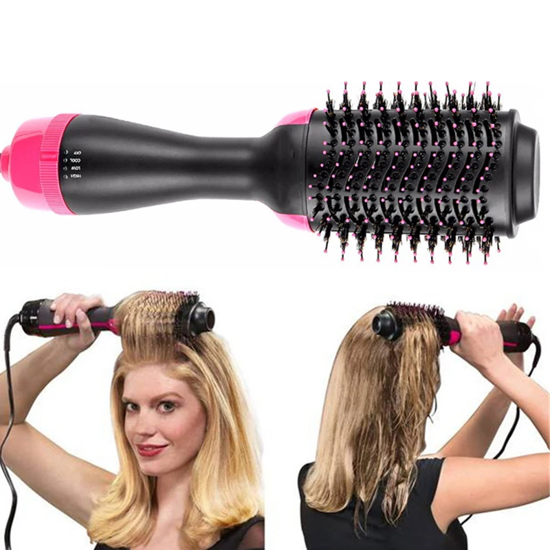 One Step Hair Dryer Brush Volumizer 2 In 1 Hair Straightener Curler