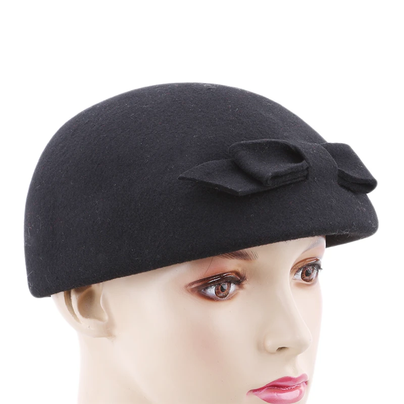 Полезные осенне-зимние модные береты, берет с бантом, Женские однотонные теплые шерстяные береты с бантом, женские шерстяные винтажные береты, теплая прогулочная шапка