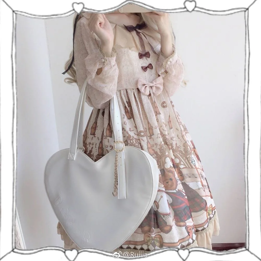 Japanese sweet lolita dress cute printing o-neck vintage lace bowknot victorian dress kawaii girl gothic lolita op loli cos