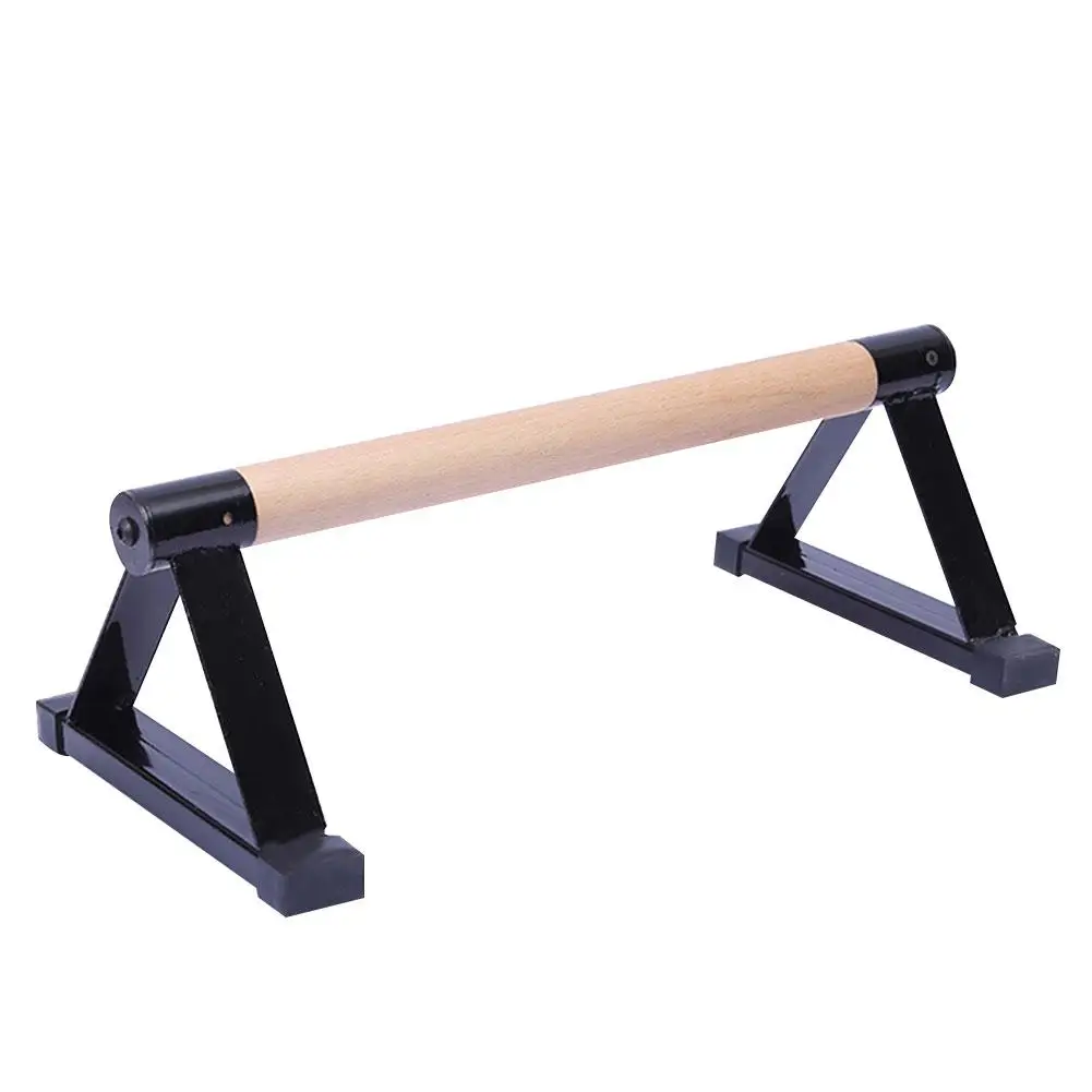 Черный Высокое качество Деревянные Parallettes набор стрейч стенд Calisthenics Handstand фитнес оборудование для мужчин t для мужчин и женщин - Цвет: Черный