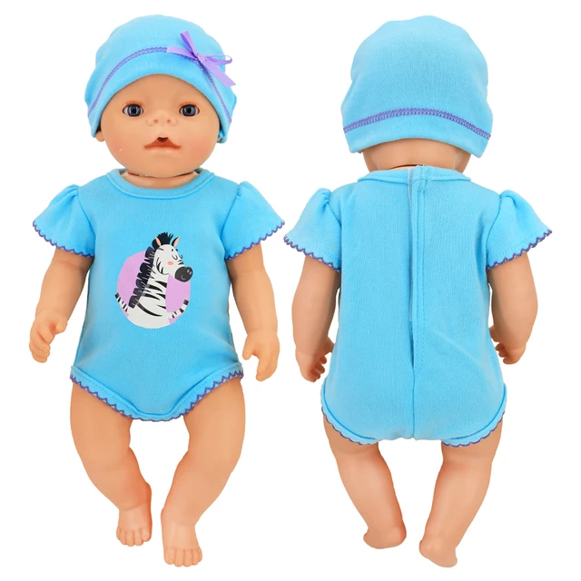 16-18 inch Doll Clothes Accessories Include Dress,Romper,Outfits and Hats fit 43cm Newborn Baby Zapf Doll, Nenuco Dolls Clothing 18-58B