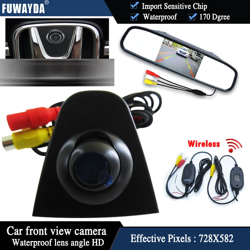 FUWAYDA беспроводной CCDVehicle логотип фронтальная камера 4 3 дюймов ЖК монитор для Honda