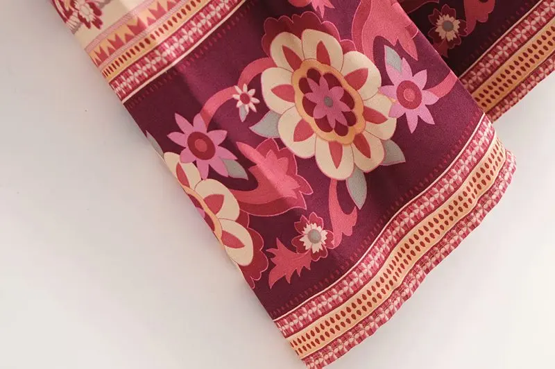 2020 Autumn Womens Maxi Dress Lantern Sleeve Cotton Boho Dress Floral Printing Runway Dress Chic Mujer Vestidos Daily Dresses