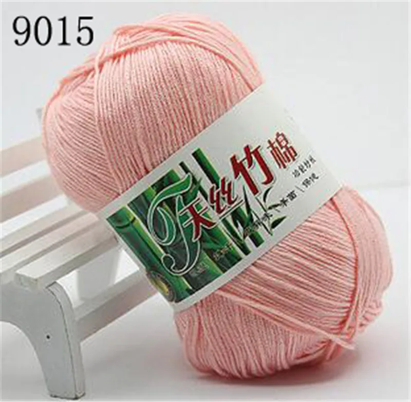 a9015 1 шт., 50 г, хлопчатобумажная пряжа, натуральный бамбук, мягкая пряжа для вязания крючком, детская пряжа для вязания, шерсть, распродажа, свитер для ручного вязания своими руками C1MX0012 - Цвет: a9015