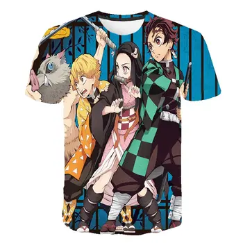 

3D baby boys T Shirt girl Demon Slayer child Japan Anime Harajuku Ghost Blade Graphic Top funny t-shirt boys clothes streetwear