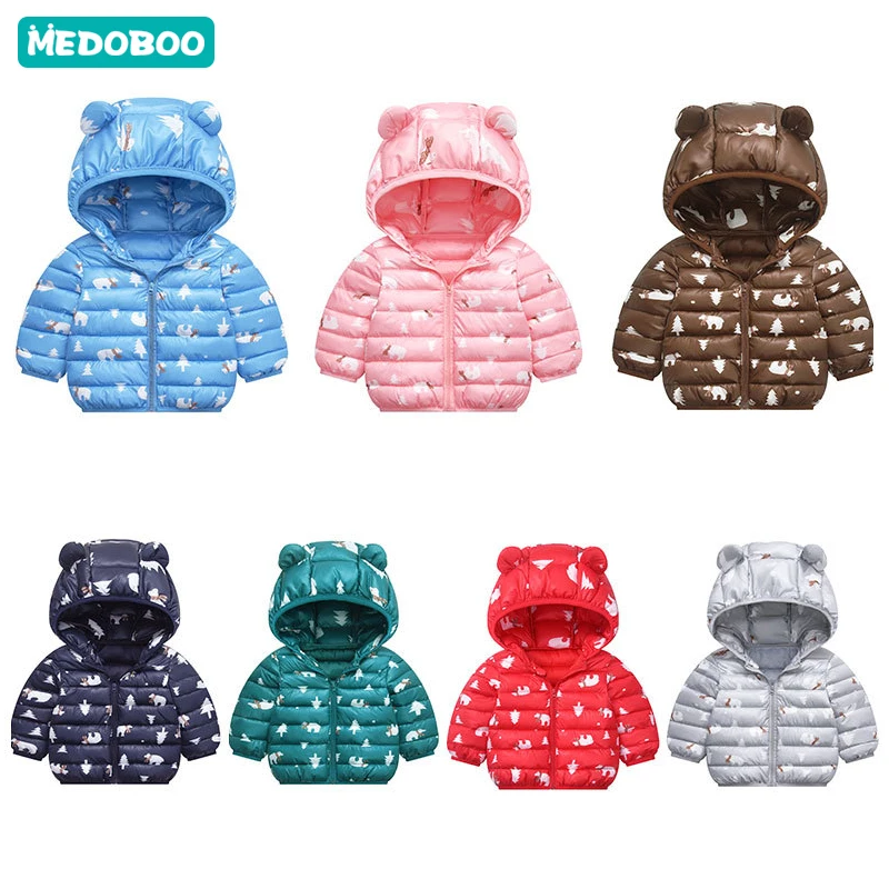 Medoboo/плотная теплая одежда для малышей зимний комбинезон для мальчиков и девочек, комбинезон для новорожденных Комбинезоны Детская куртка, пальто