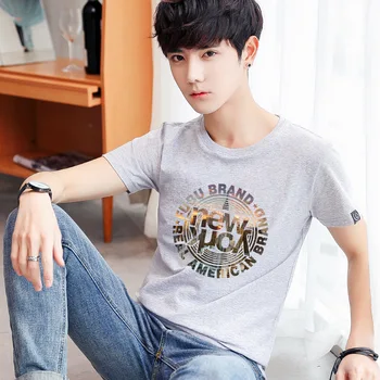 

Summer new women's street letter characters print loose short-sleeved T-shirt 36.18