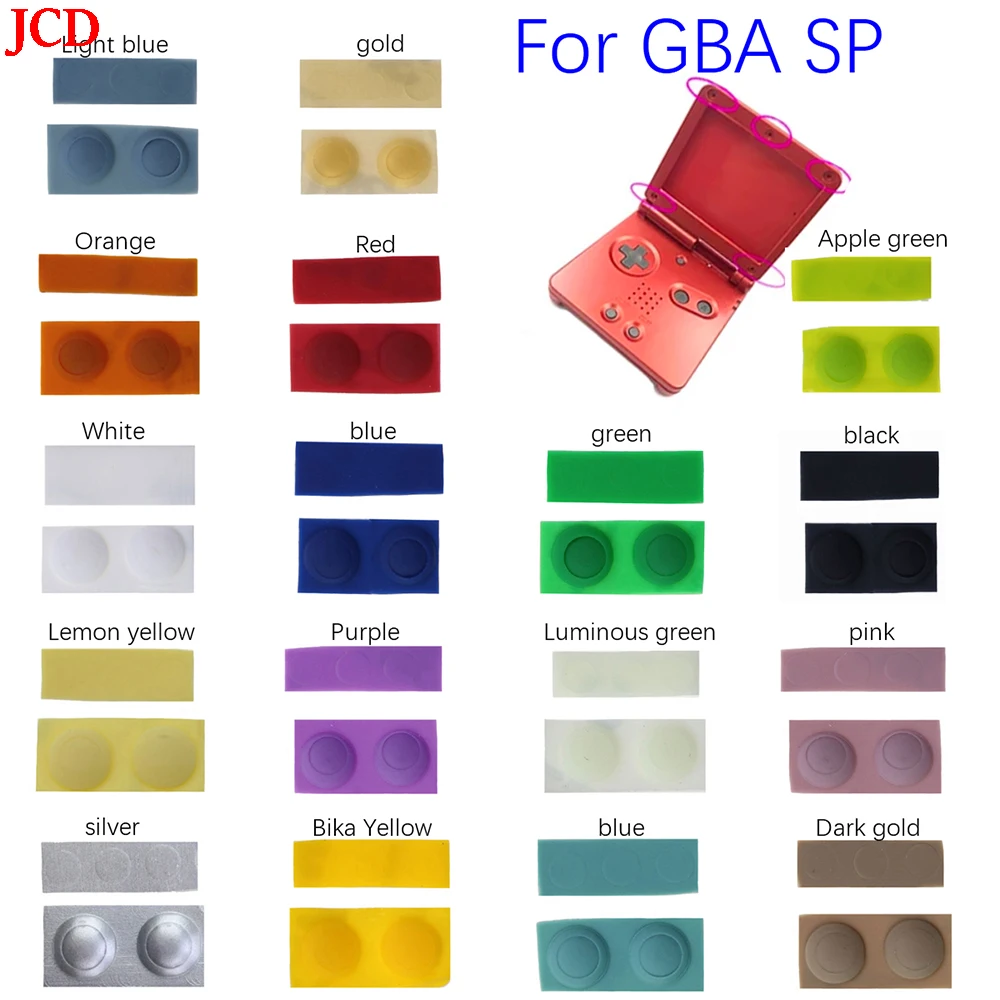 Jcd 1Set Per Gba Sp Vite Di Ricambio Tappo Antipolvere Tappo In Gomma Per Game Boy Advance Sp Shell Housing Gomma Luminosa