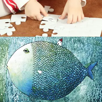 

1000 Pieces Adult Puzzles Fish and House Assembling Puzzles Toys for Adults Children Games Educational toys set