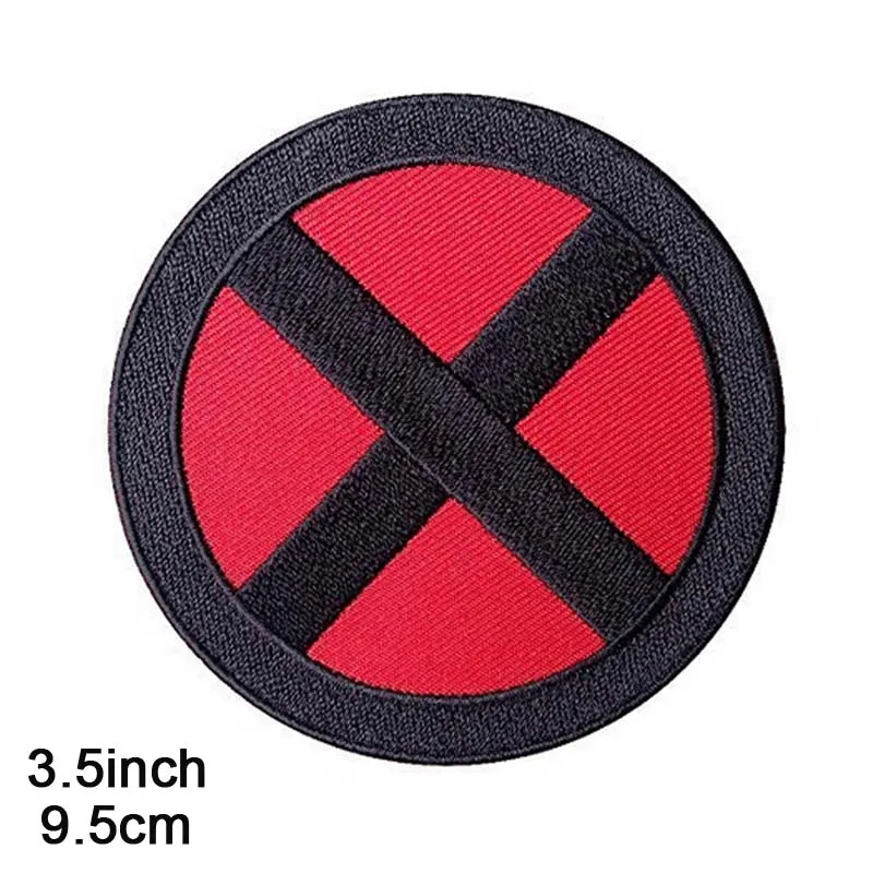 X-men-Storm-Red-Black-Applique-Costume-Cosplay-Round-Military-Patch-Embroidered-MORALE-Patch-Hook-Loop 
