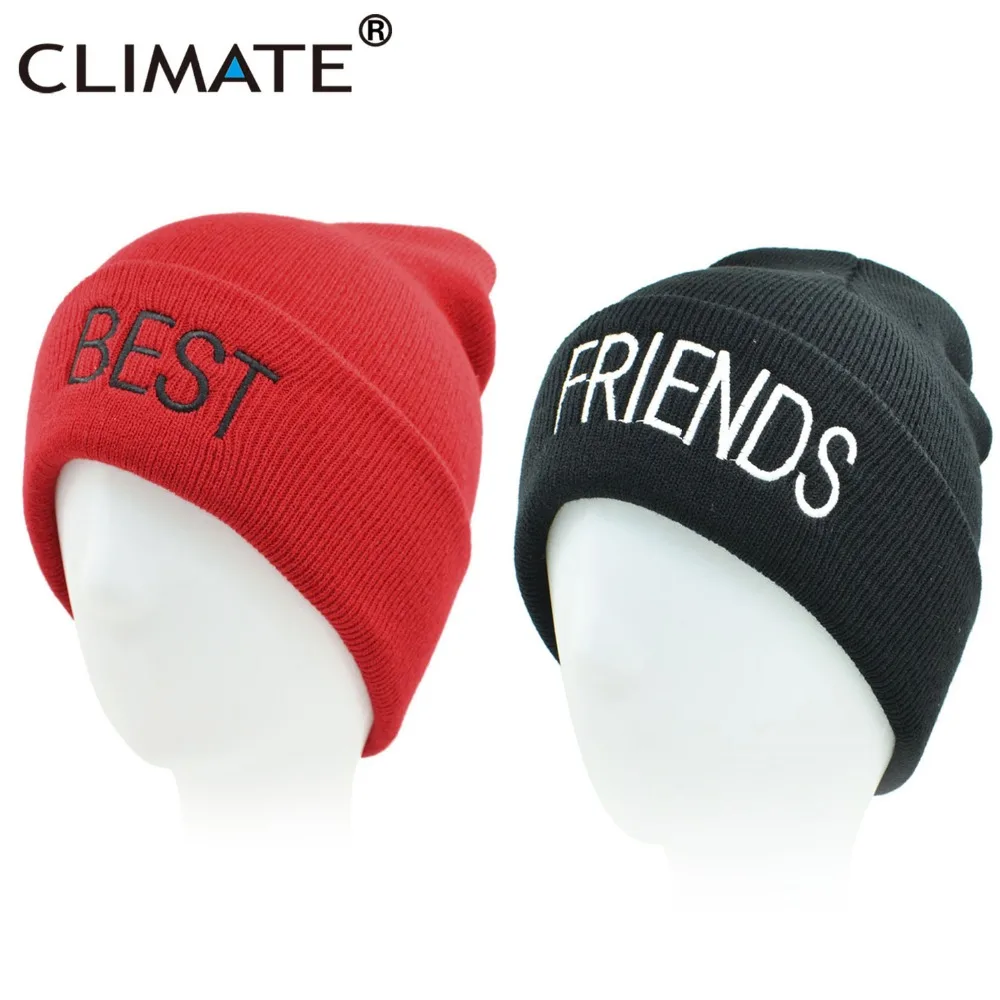CLIMATE Best Friends шапка бини для мужчин и женщин зимний теплый вязаный Skullies Ladybro Compadre черная красная шапка бини для взрослых женщин Молодежная