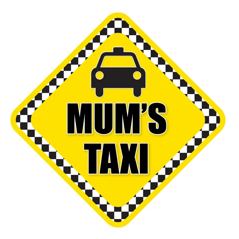 

Creative MUMS TAXI Car Sticker Accessories Vinyl PVC 13cm*13cm Motorcycle Waterproof Windshield Car Window Car Styling Decal