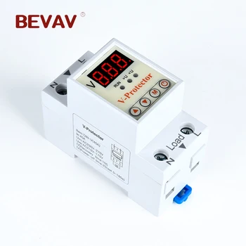 

Din rail Over under voltage protection 40A 63A 220V auto voltage protector voltage monitor current protector