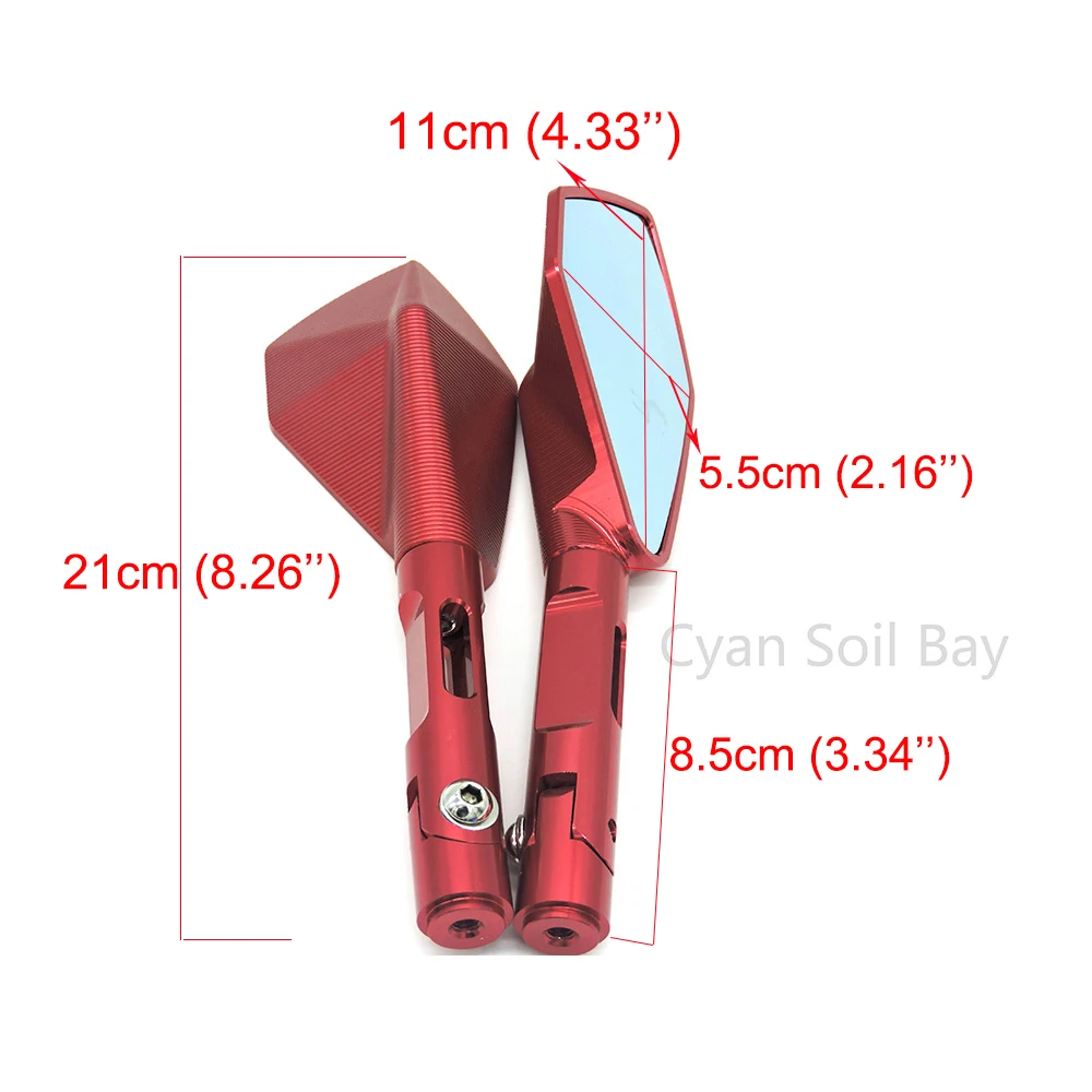 CNC алюминиевый руль мотоцикла Зеркала синее зеркало заднего вида выпуклое синее красное для Honda X-ADV 750 Grom MSX125 MSX125SF