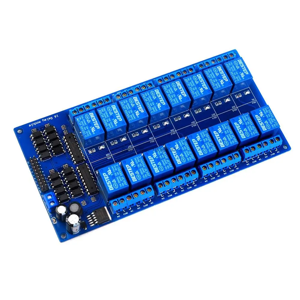 16 каналов 5 в 12 В 24 релейный экран модуль с оптроном LM2576 блок питания для Arduino|5v