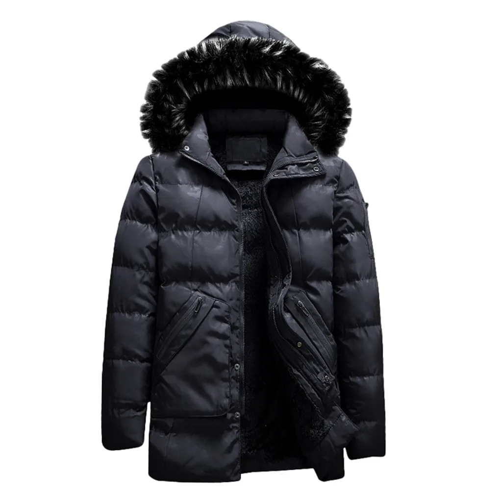 Черный Erkek, Монт, chaqueta hombre, зимнее пальто, мужское, осень, зима, повседневное, одноцветная куртка, пальто с длинными рукавами, veste homme, abrigo hombre - Цвет: Черный