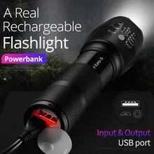 SHENYU мощные аккумуляторные мини светодиодный фонарик USB зарядка Powerbank Cree T6 тактический фонарь 18650 фонарь для походов кемпинга
