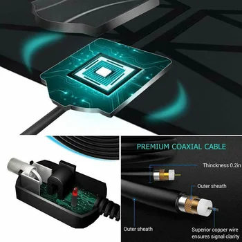 

960 Mile High Frequency Aerial Amplifier HD Moisture Protection Signal Digital Skywire Indoor Ultra Thin 1080P Stable TV Antenna