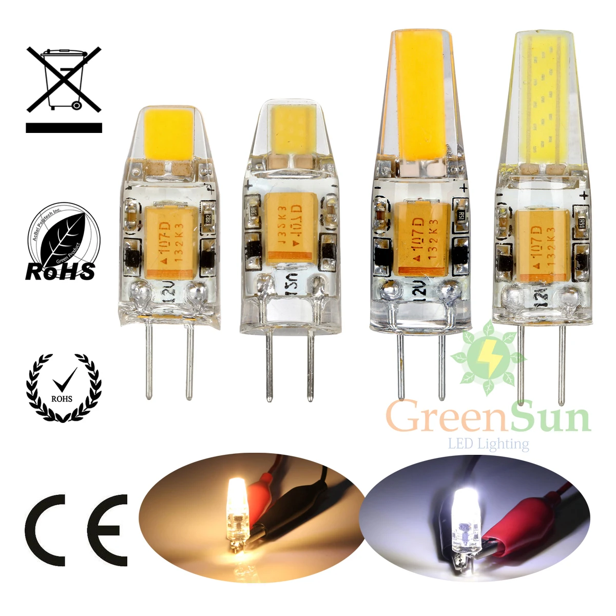 1 комплект из 10 шт. затемнения G4 COB светодиодный капсулы Светодиодный лампа 3W 6W