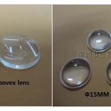 PMMA светодиодный объектив диаметром 15 мм плоско выпуклая и двойная выпуклая линза, светодиодный оптический объектив, 1 Вт 3W 5 Вт Лазерный светильник