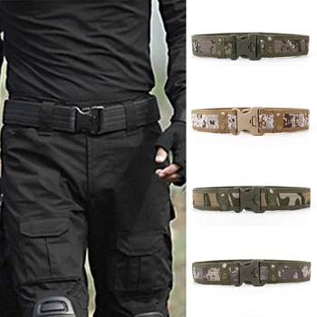 

9 Colors Army Style Thicken Combat Belts Quick Release Tactical Belt Fashion Men Canvas Waistband Outdoor Hunting Accessories