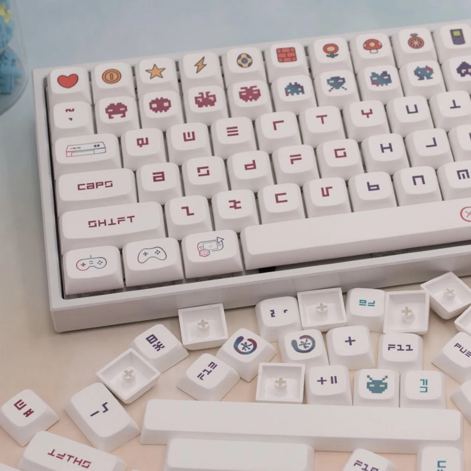 

1 set PBT Sublimation game key cap for MX switch mechanical keyboard XDA profile keycaps for 61 68 84 87 104 108